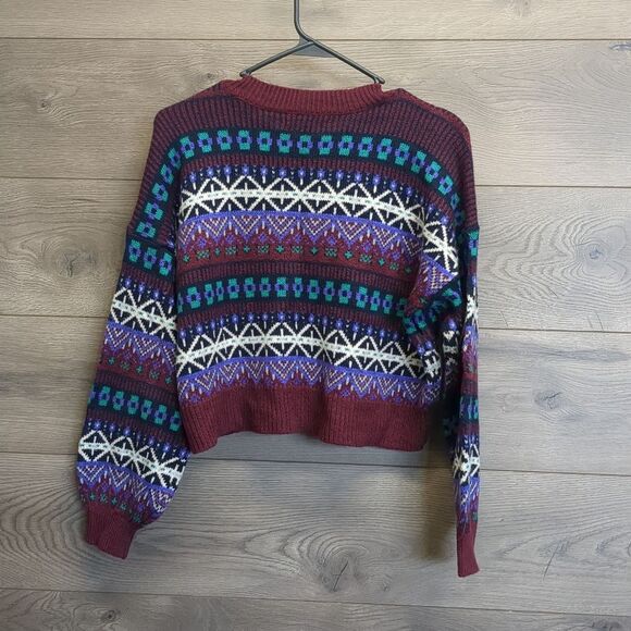 American Eagle Patterned Winter Theme Sweater Womens Regular Size XS - Picture 7 of 7